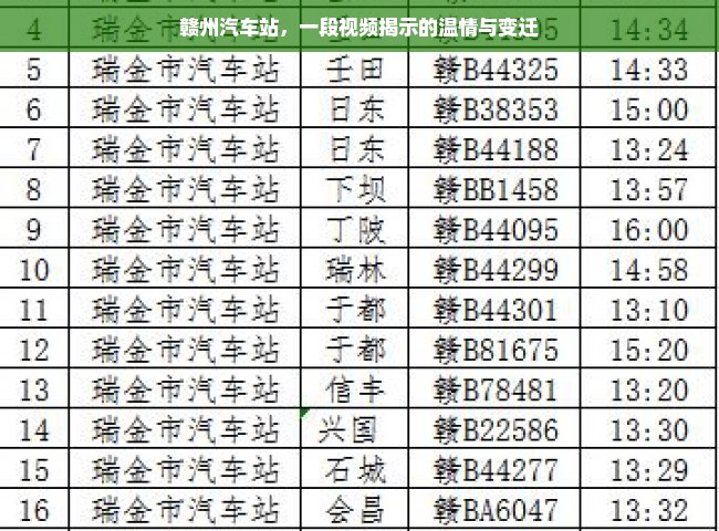 赣州汽车站，一段视频揭示的温情与变迁